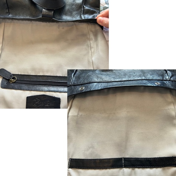 In Pell by Valentina Made in Italy Black Leather Backpack - Picture 10 of 17